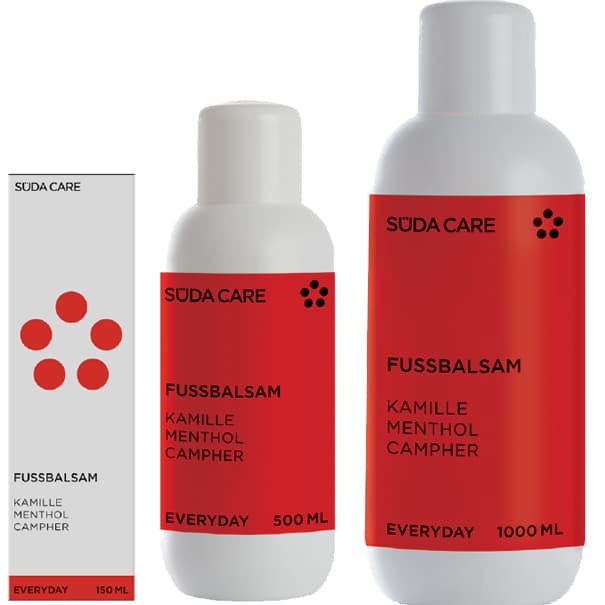SÜDA CARE Fussbalsam gaivinantis kremas pėdoms, kabineto talpos