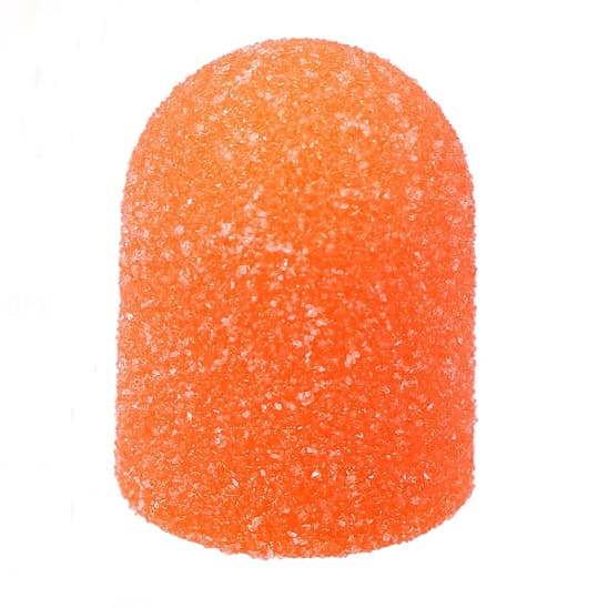 Šiurkštūs oranžiniai šlifavimo gaubteliai 10 mm (80 grit)
