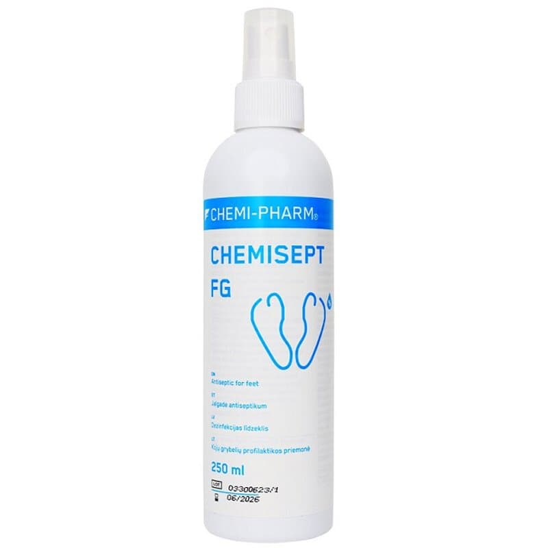 Pėdų ir avalynės dezinfekavimo priemonė Chemisept FG, 250 ml